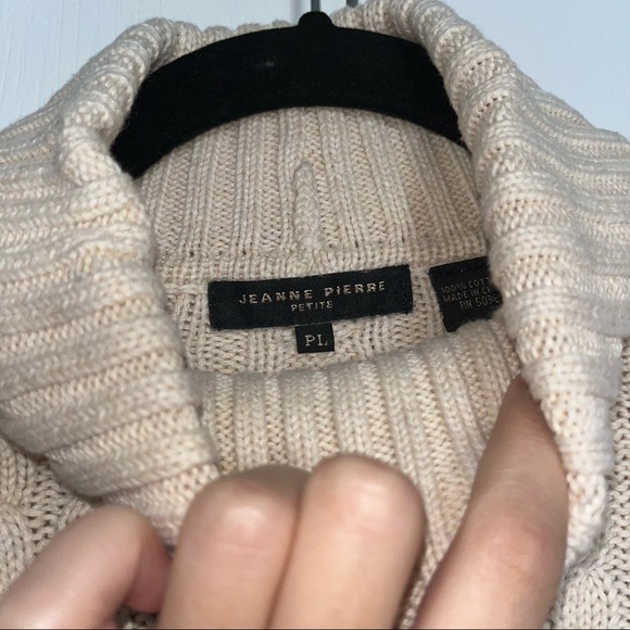 White Chunky Cable Knit Turtleneck ‘Knives Out’ Sweater - Picture 2 of 6